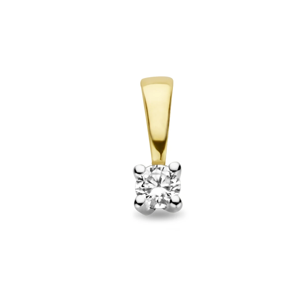 hanger diamant h si 14K bicolor goud geel/wit