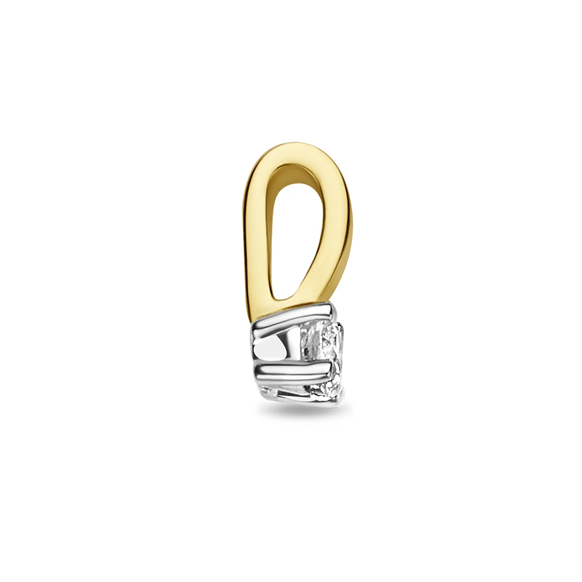 hanger diamant h si 14K bicolor goud geel/wit