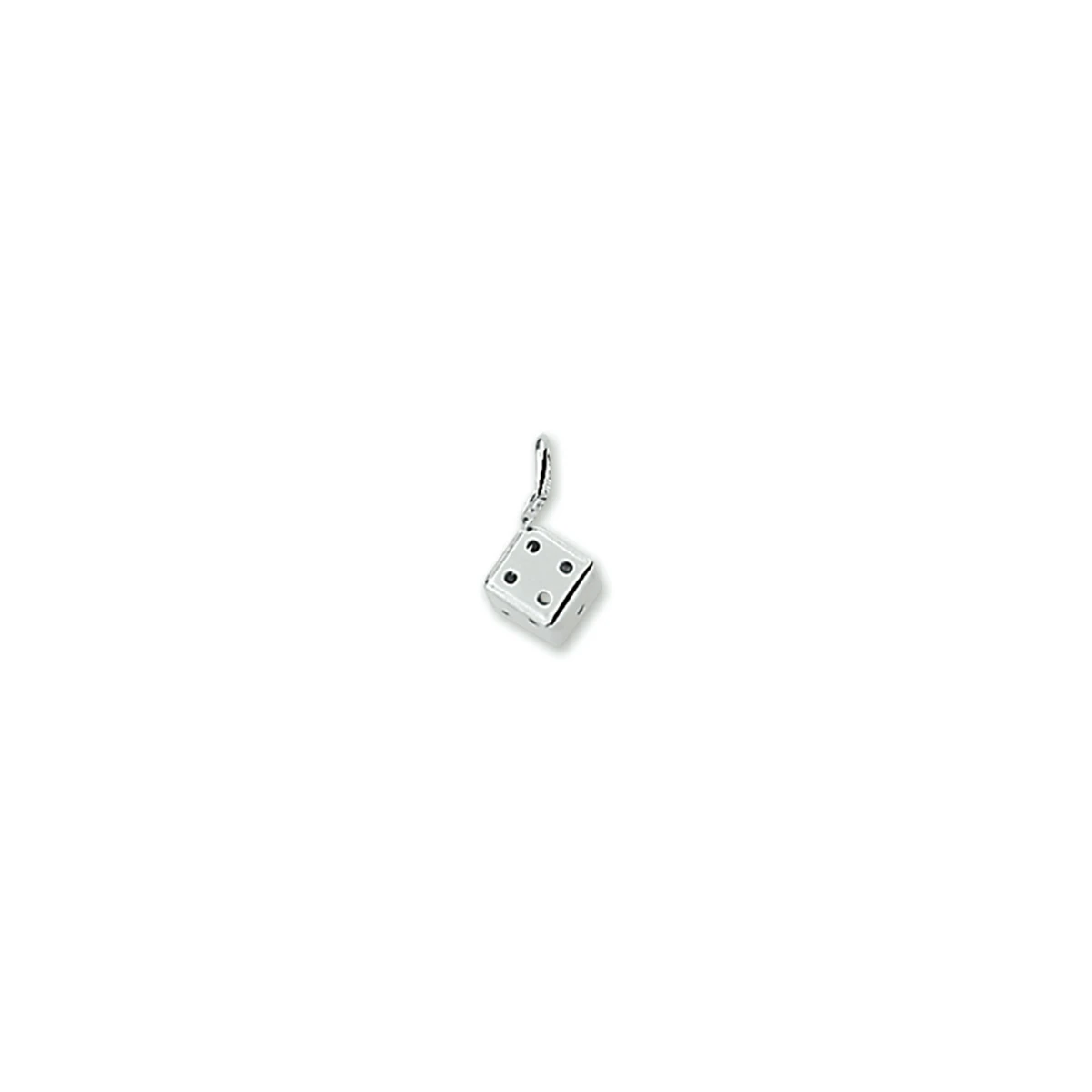 hanger dobbelsteen zilver gerhodineerd