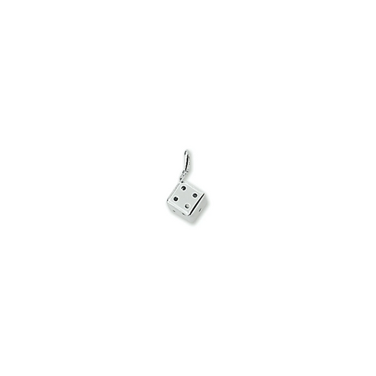 hanger dobbelsteen zilver gerhodineerd