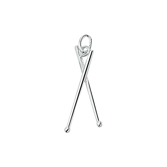 hanger drumstokken zilver wit