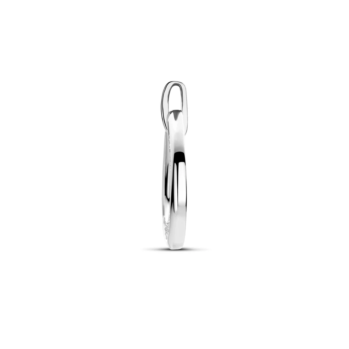 hanger druppel zirkonia 21 mm zilver gerhodineerd