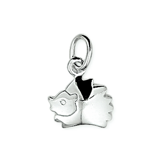 hanger egel zilver wit