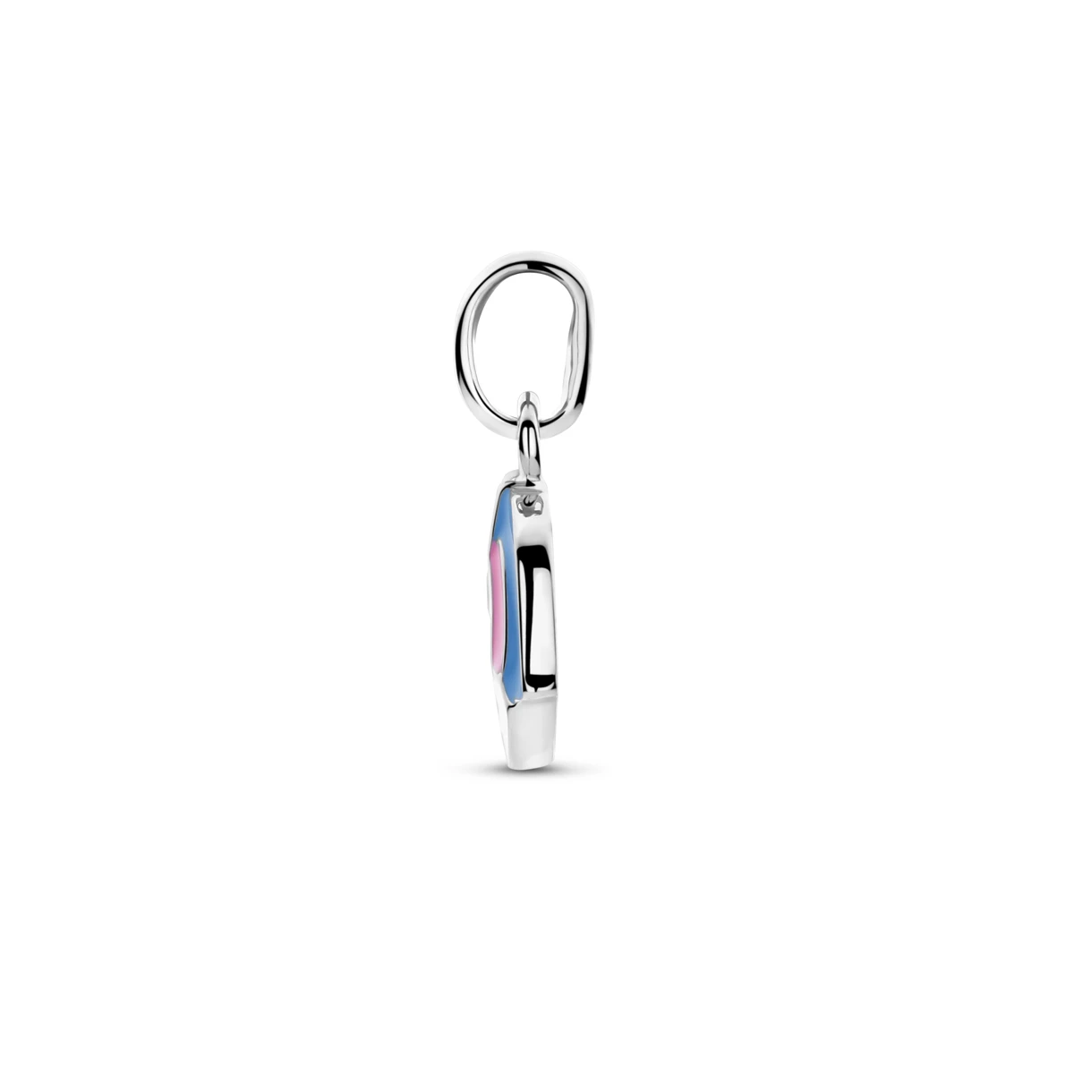 hanger emaille eenhoorn 10 mm zilver gerhodineerd