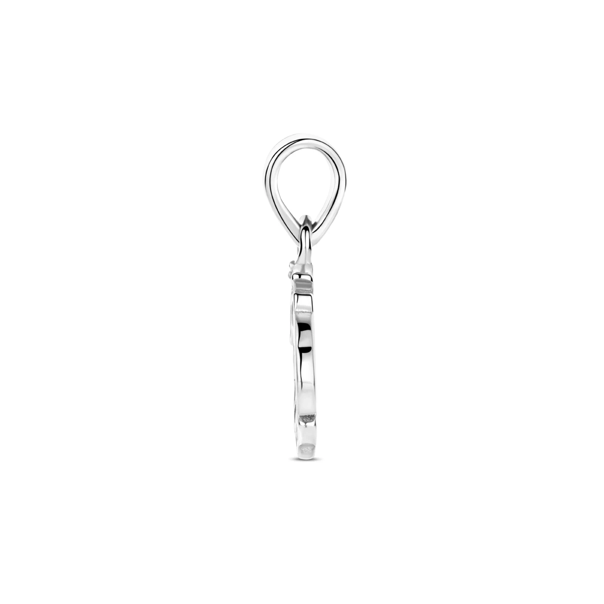 hanger emaille eenhoorn 16 mm zilver gerhodineerd