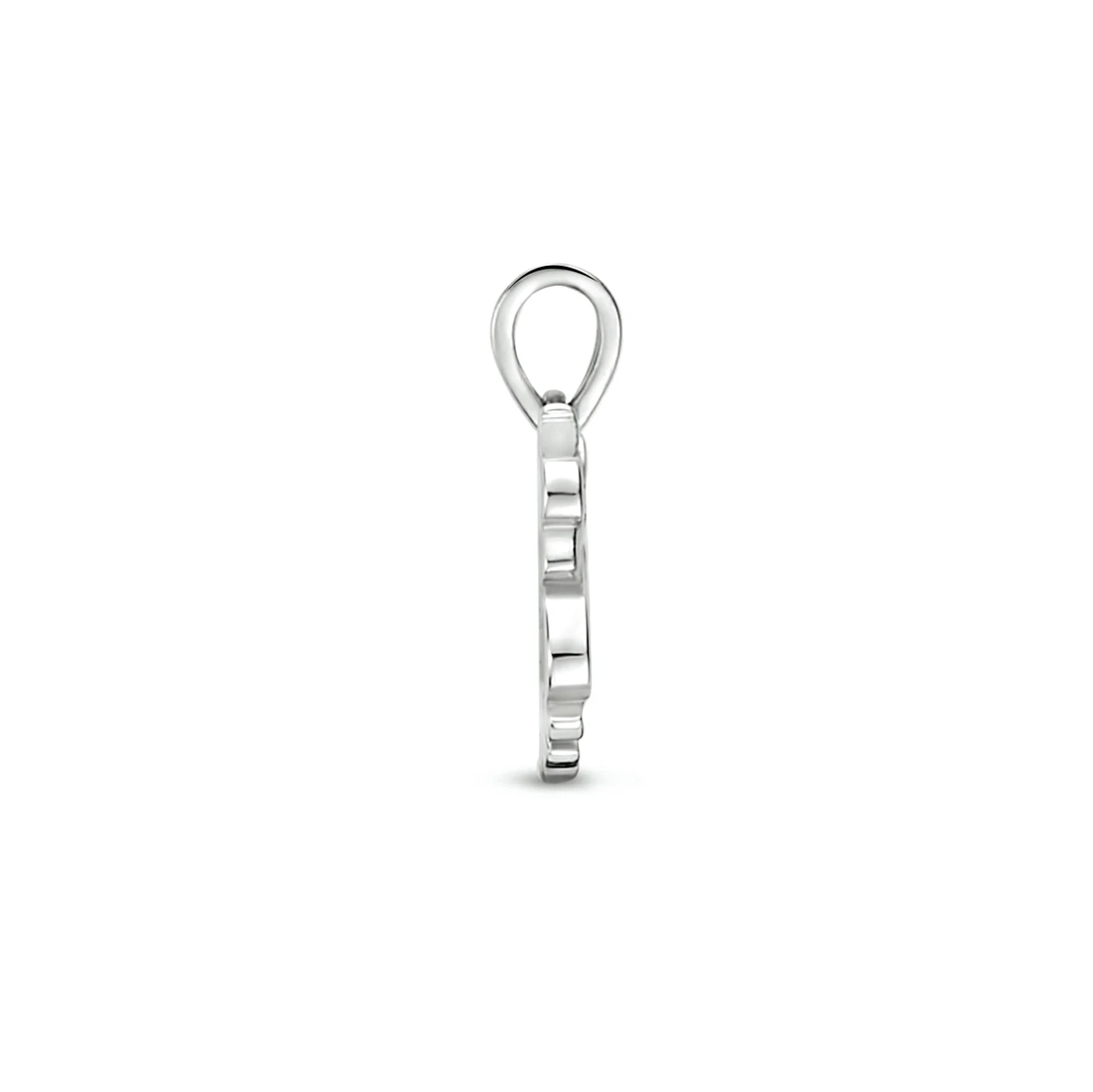 hanger emaille eenhoorn zilver gerhodineerd