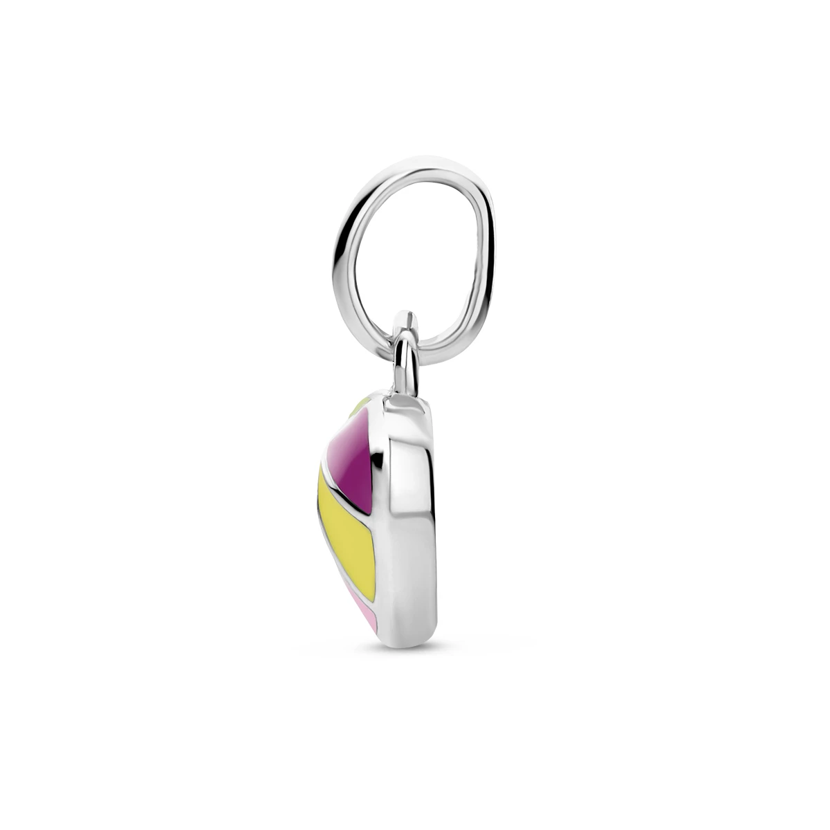 hanger emaille hart zilver gerhodineerd
