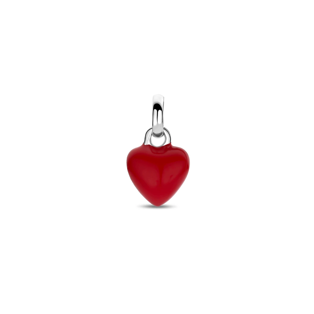 hanger emaille hartje 10 mm zilver gerhodineerd
