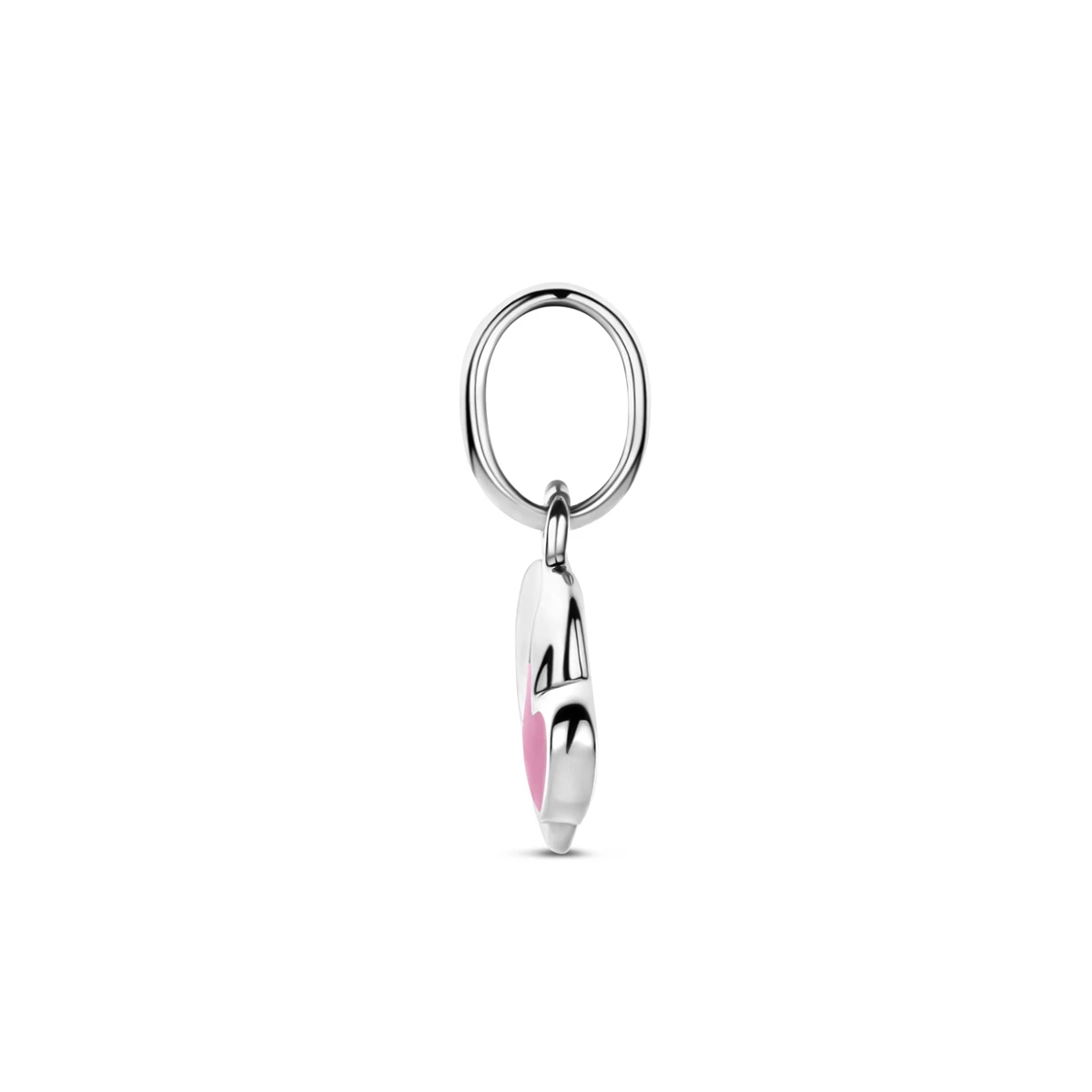 hanger emaille hartje 6 mm zilver gerhodineerd
