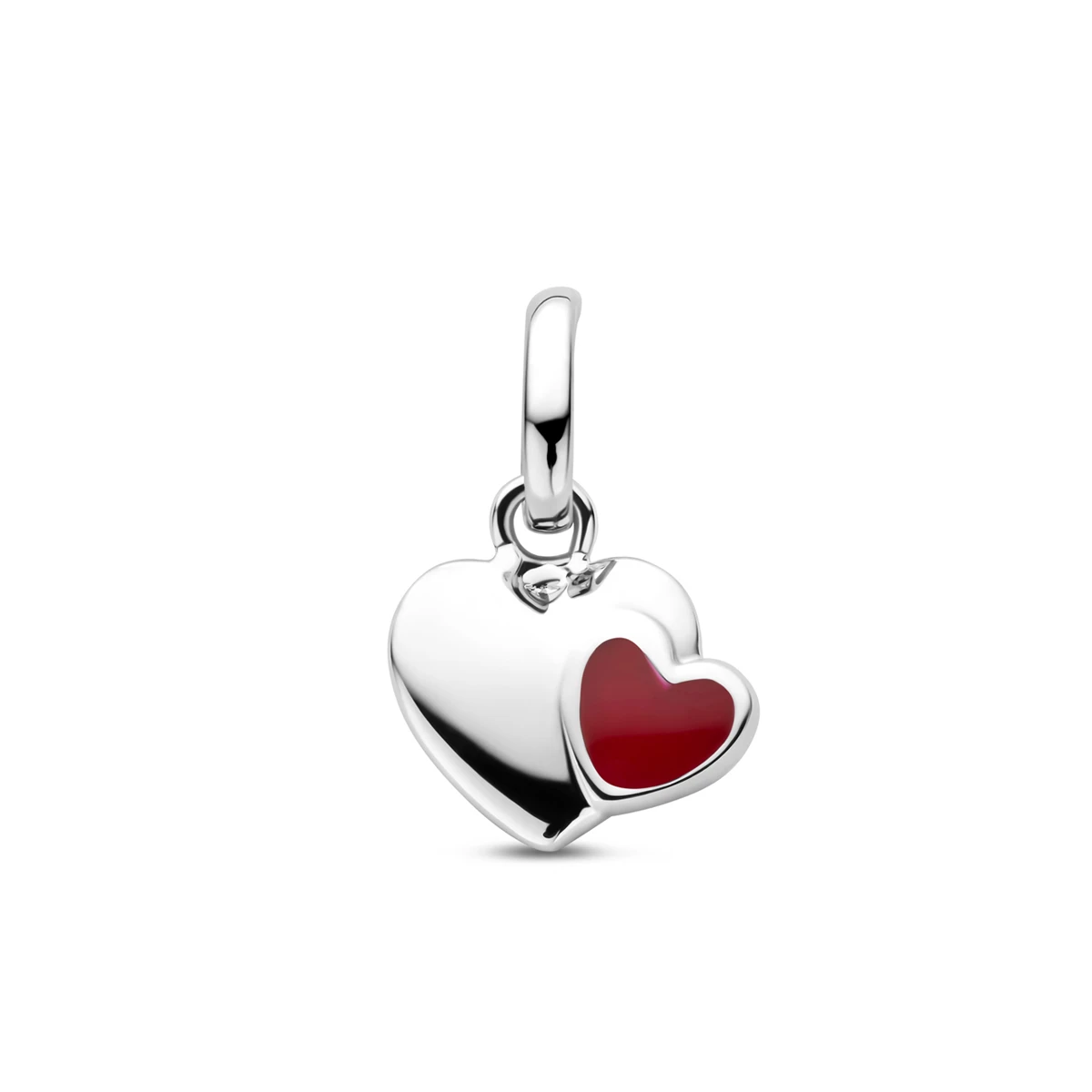 hanger emaille hartje 6 mm zilver gerhodineerd