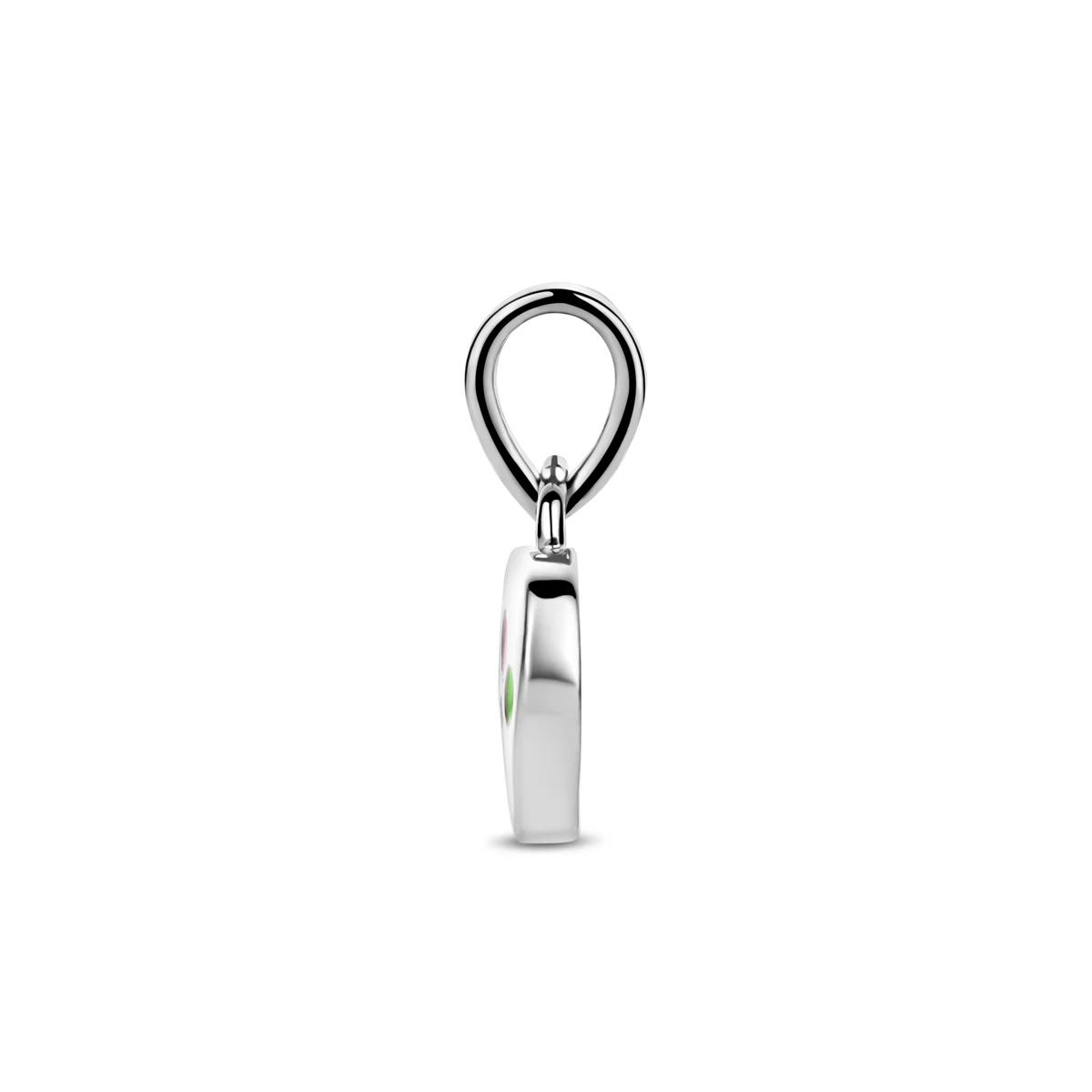 hanger emaille hartje hondenpoten 13 mm zilver gerhodineerd