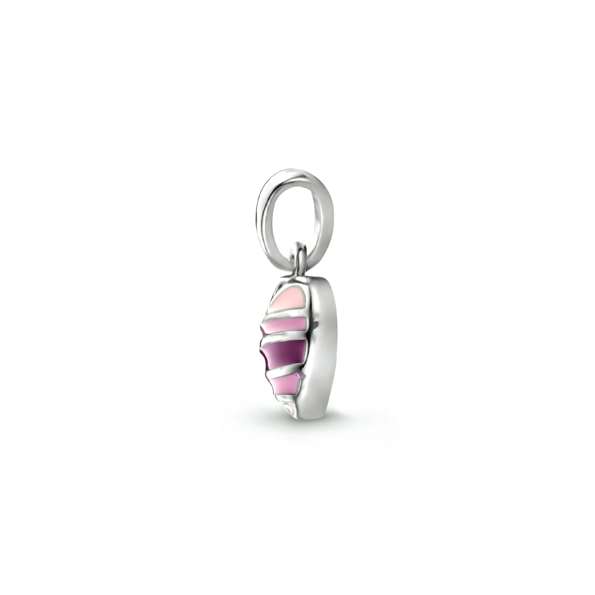 hanger emaille hartje zilver gerhodineerd
