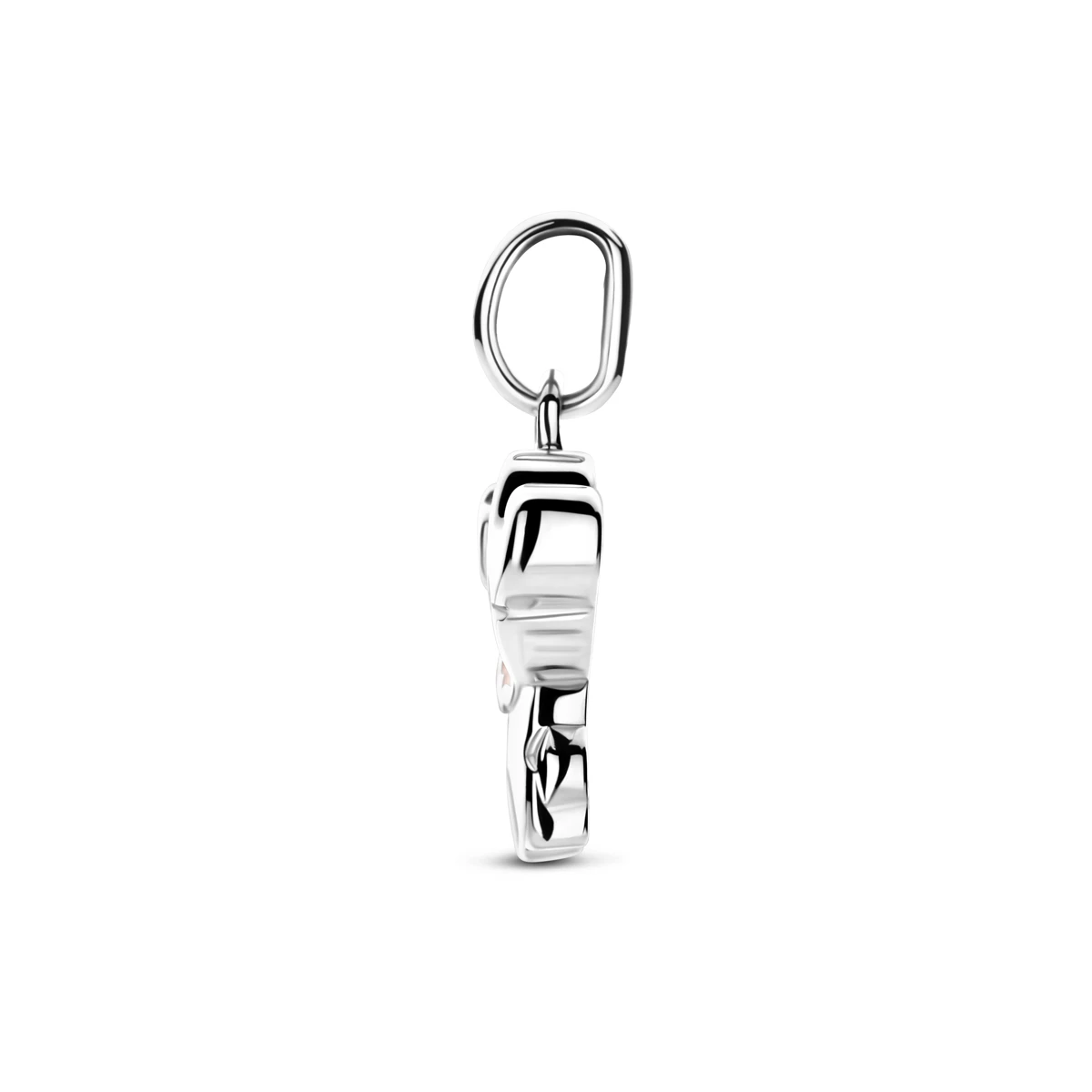 hanger emaille olifant zirkonia 17 mm zilver gerhodineerd