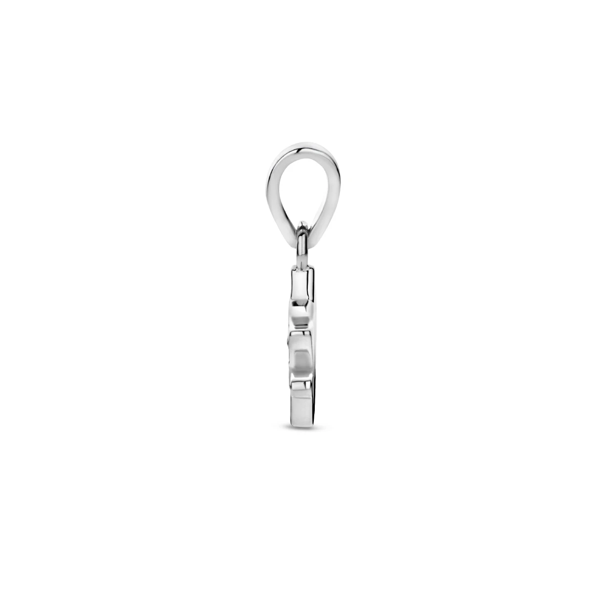 hanger emaille poes zilver gerhodineerd