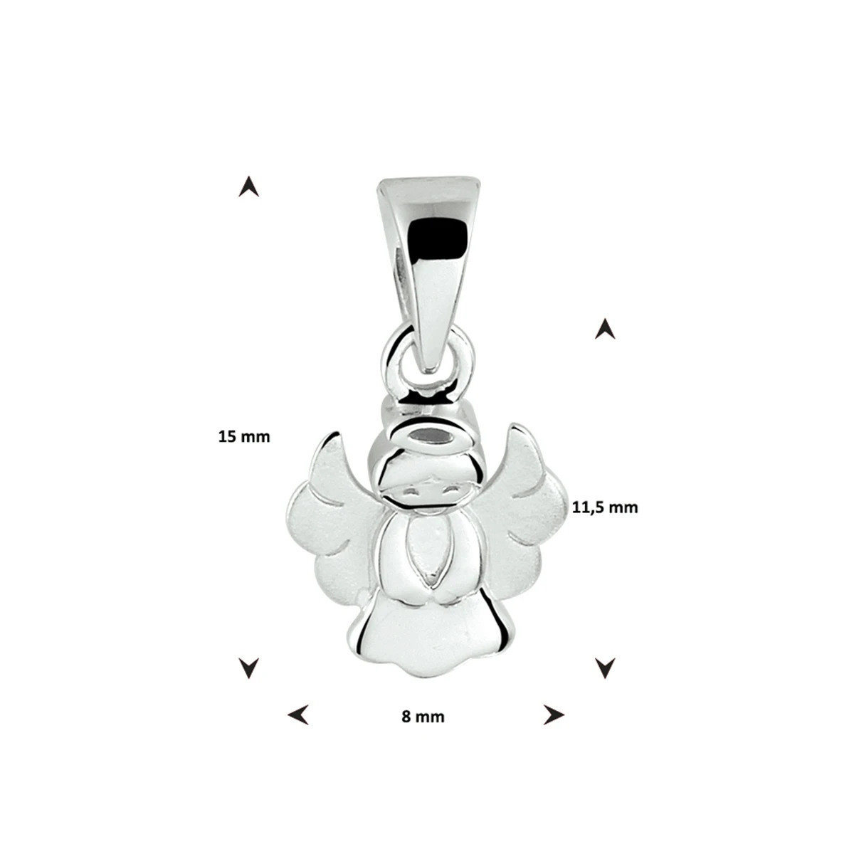 hanger engel zilver gerhodineerd