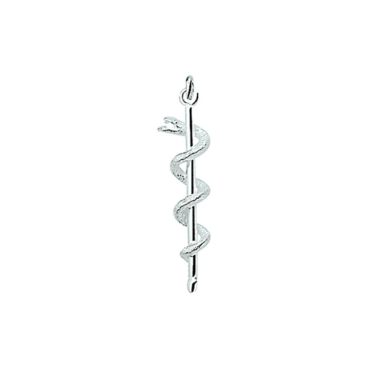 hanger esculaap zilver wit