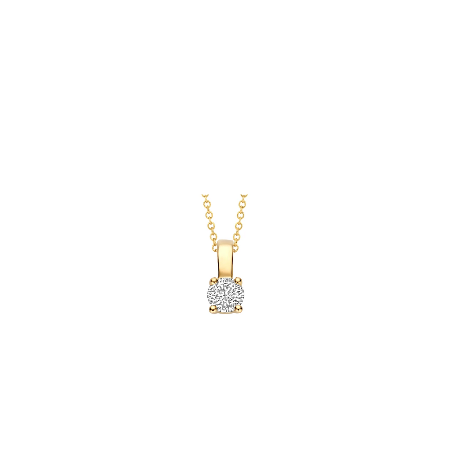 Hanger Geelgoud (14k) met Lab grown Diamant