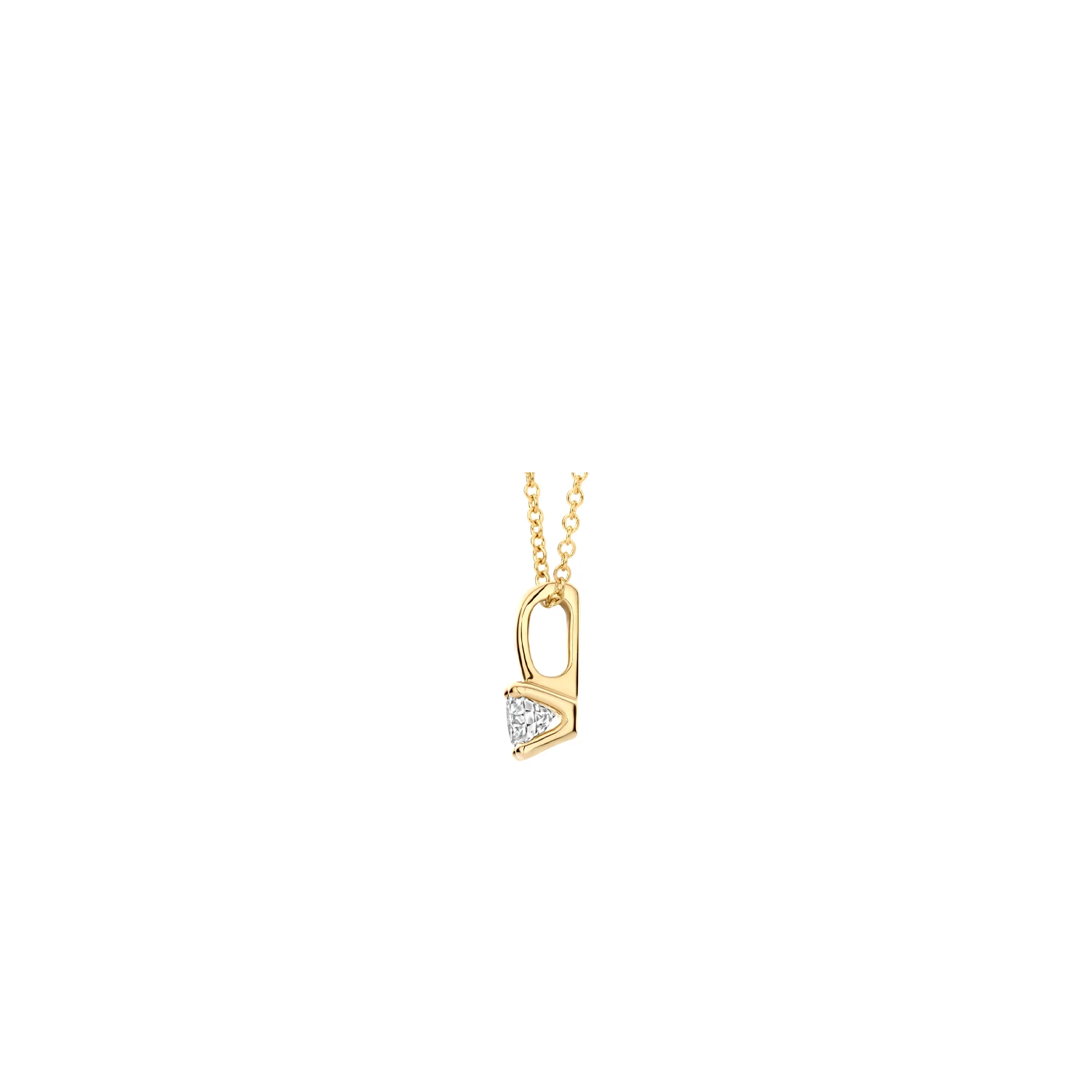 Hanger Geelgoud (14k) met Lab grown Diamant