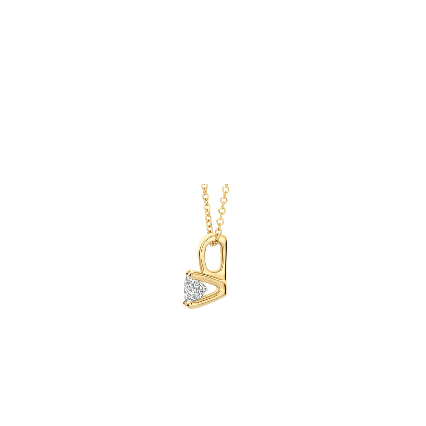 Hanger Geelgoud (14k) met Lab grown Diamant