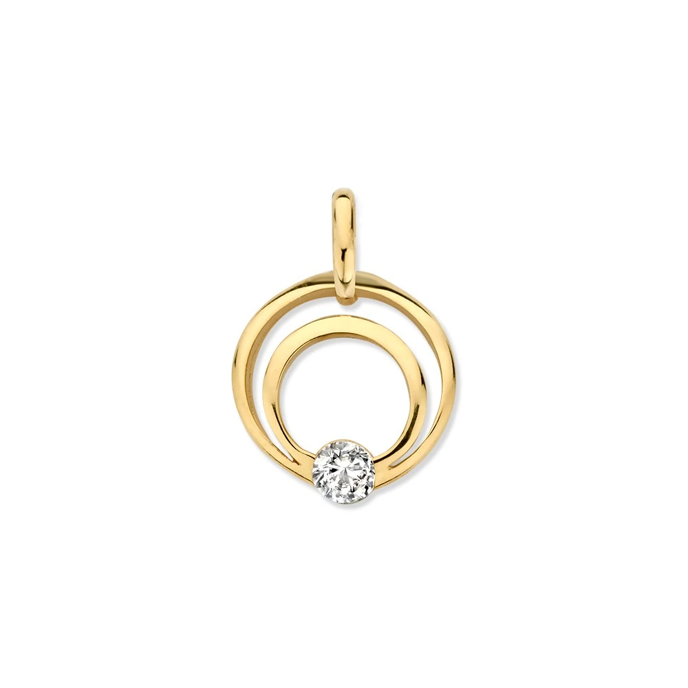 Hanger geelgoud zirkonia