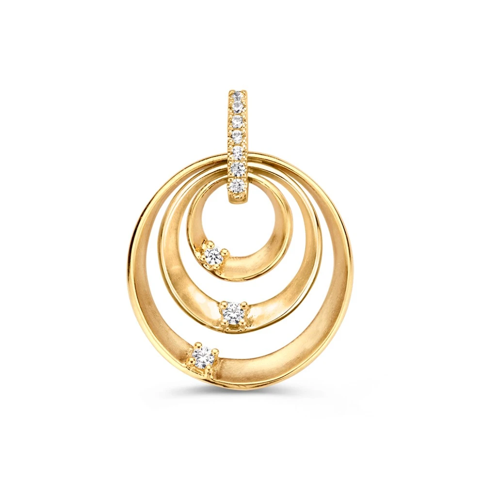Hanger geelgoud zirkonia