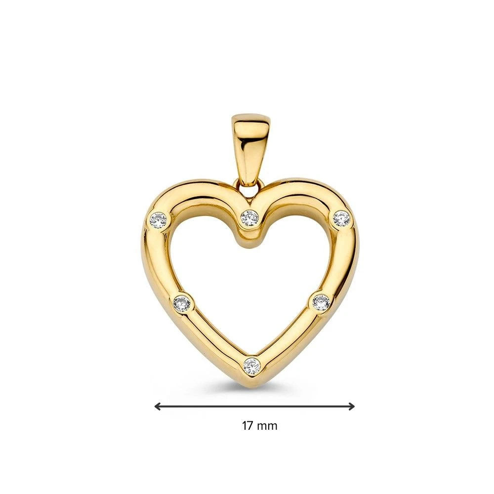 Hanger geelgoud zirkonia