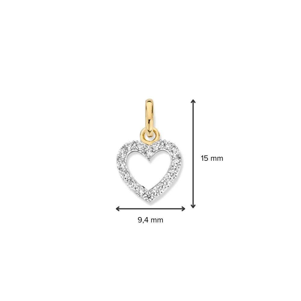 Hanger geelgoud zirkonia