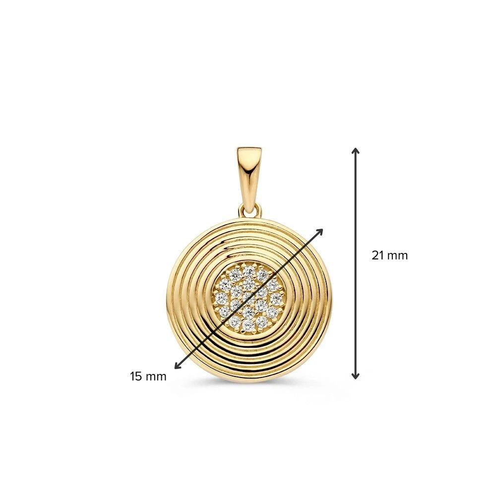 Hanger geelgoud zirkonia
