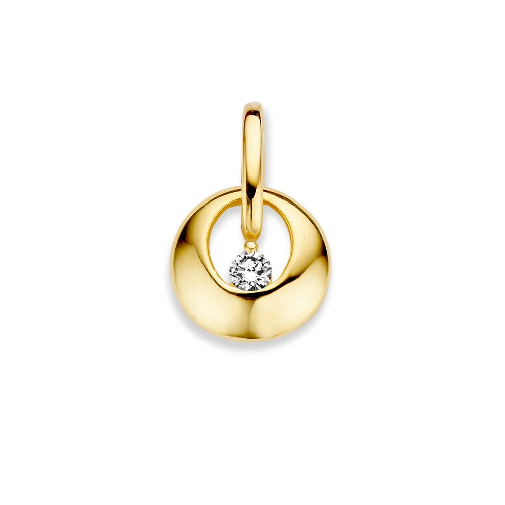 Hanger geelgoud zirkonia