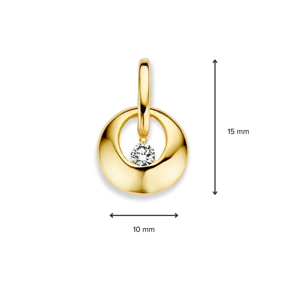 Hanger geelgoud zirkonia