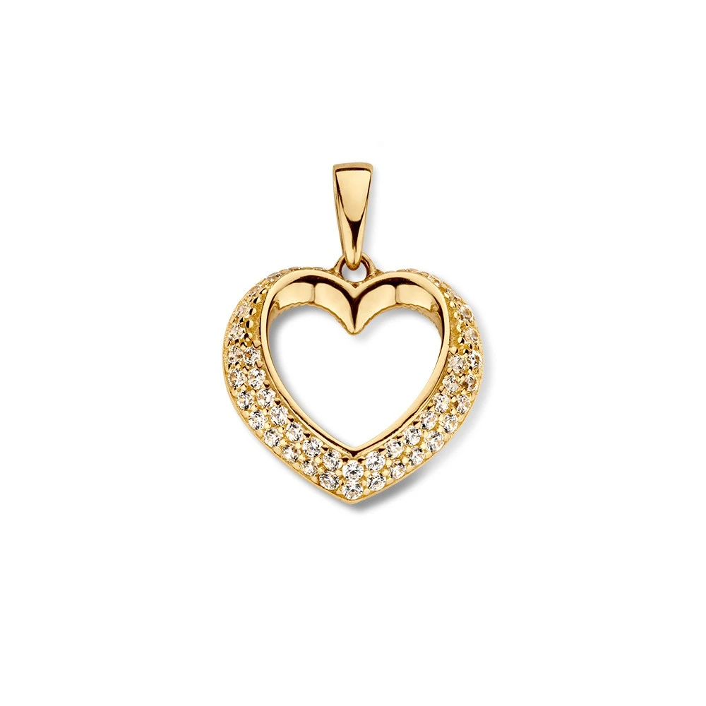 Hanger geelgoud zirkonia