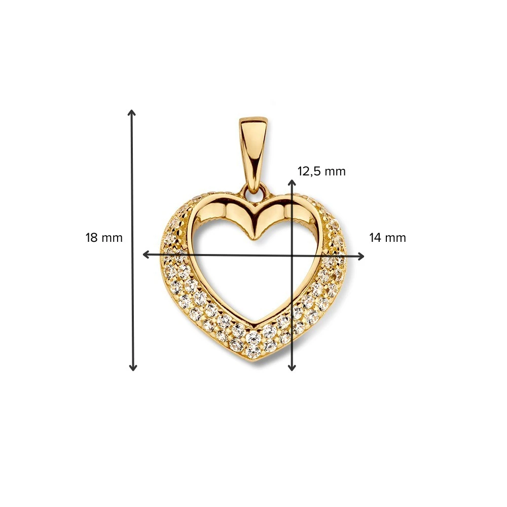 Hanger geelgoud zirkonia