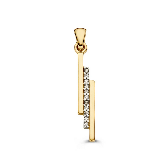 Hanger geelgoud zirkonia