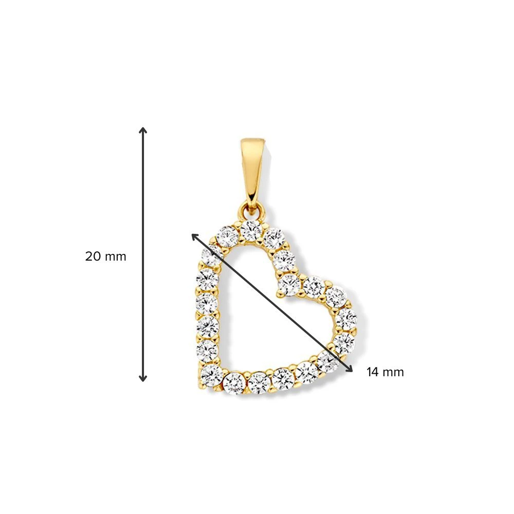 Hanger geelgoud zirkonia