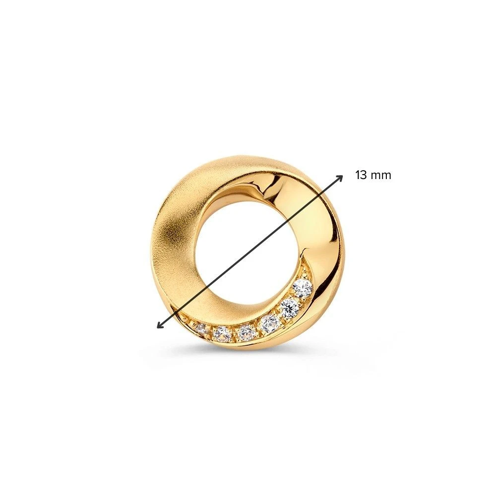 Hanger geelgoud zirkonia