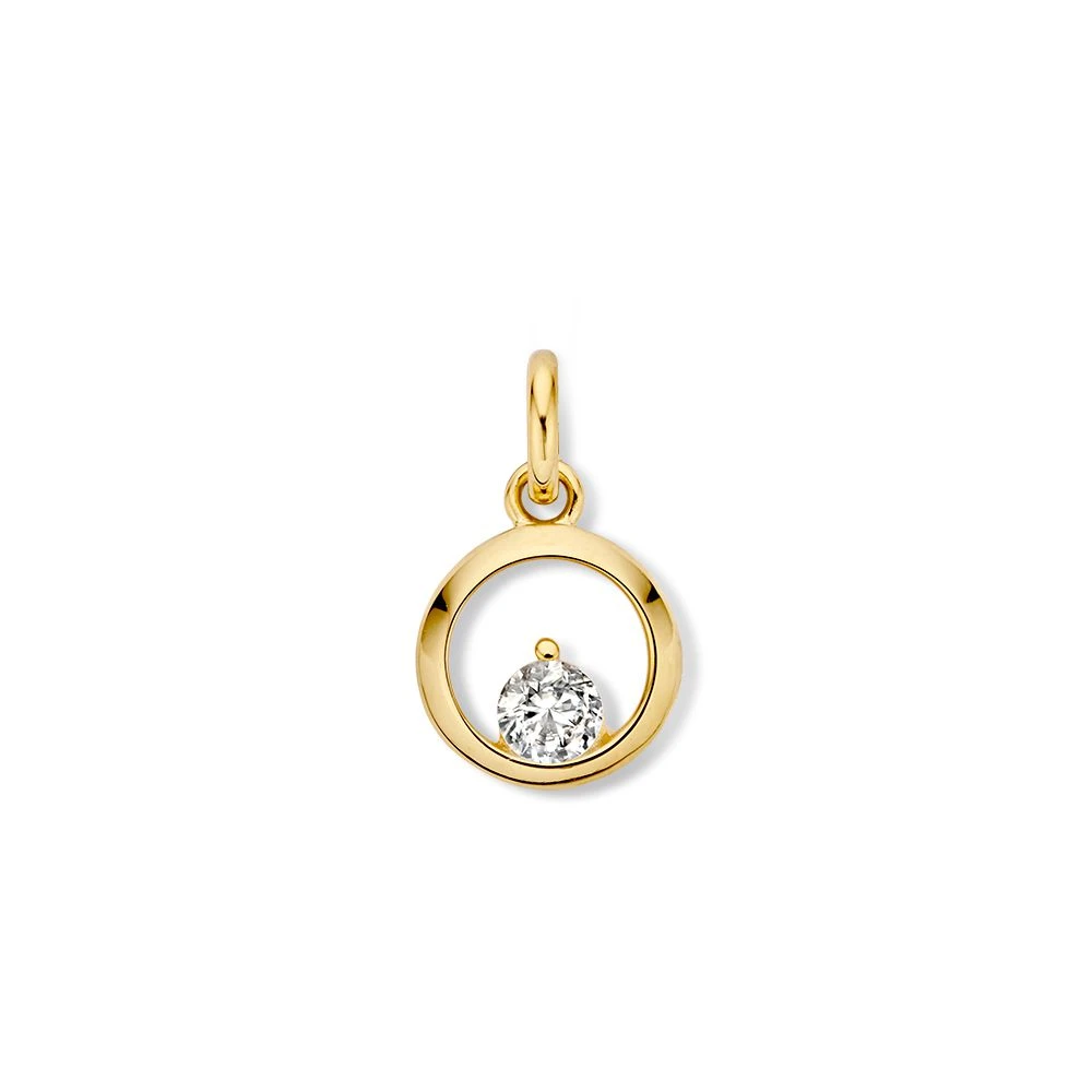 Hanger geelgoud zirkonia