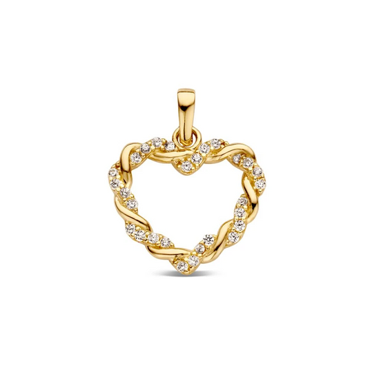Hanger geelgoud zirkonia