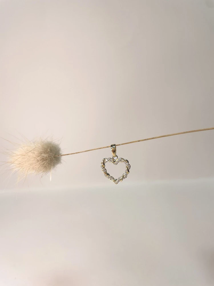 Hanger geelgoud zirkonia
