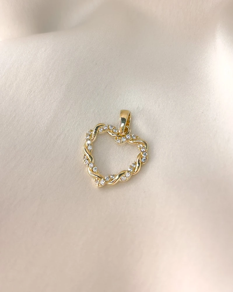 Hanger geelgoud zirkonia