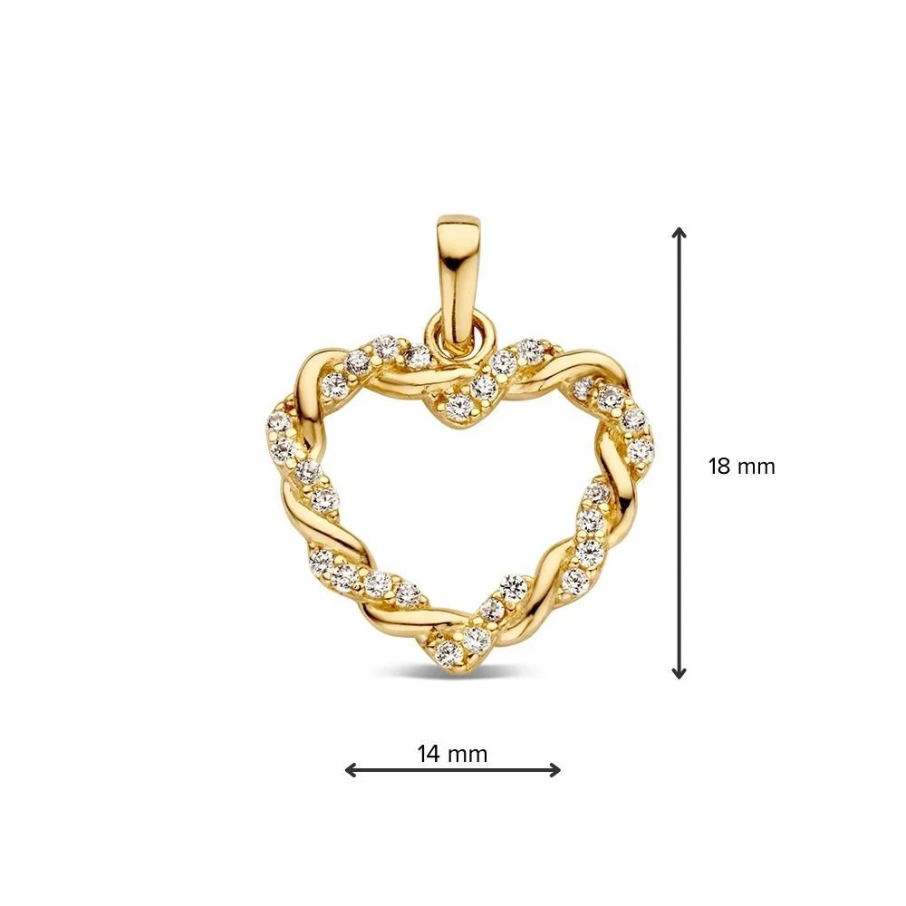 Hanger geelgoud zirkonia