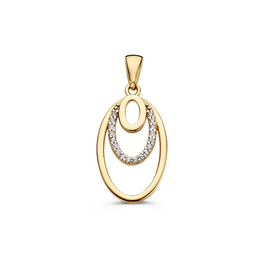 Hanger geelgoud zirkonia