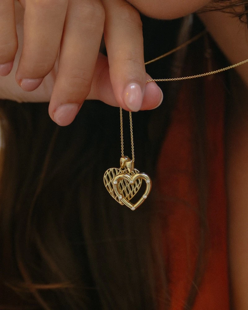 Hanger geelgoud zirkonia