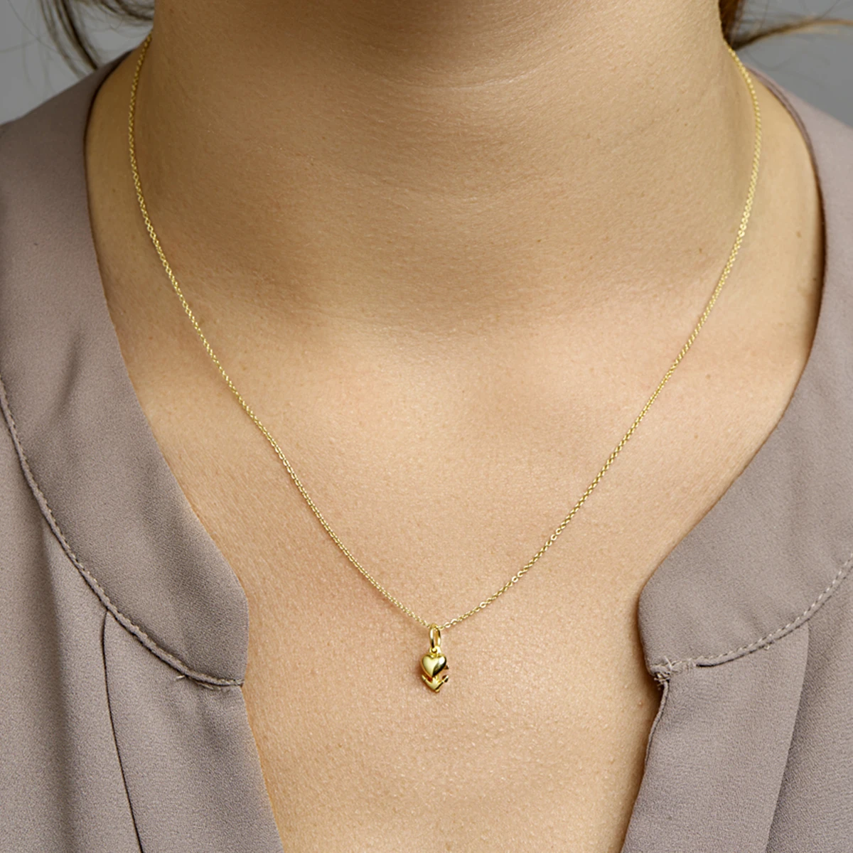 hanger geloof, hoop en liefde 12 mm 14K geelgoud