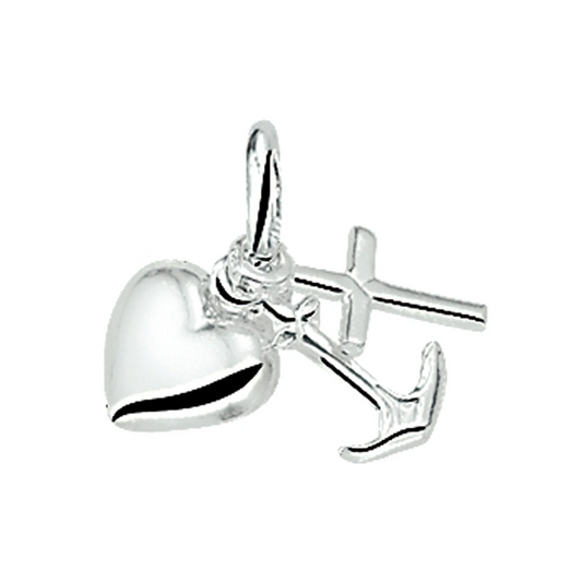 hanger geloof, hoop en liefde zilver gerhodineerd