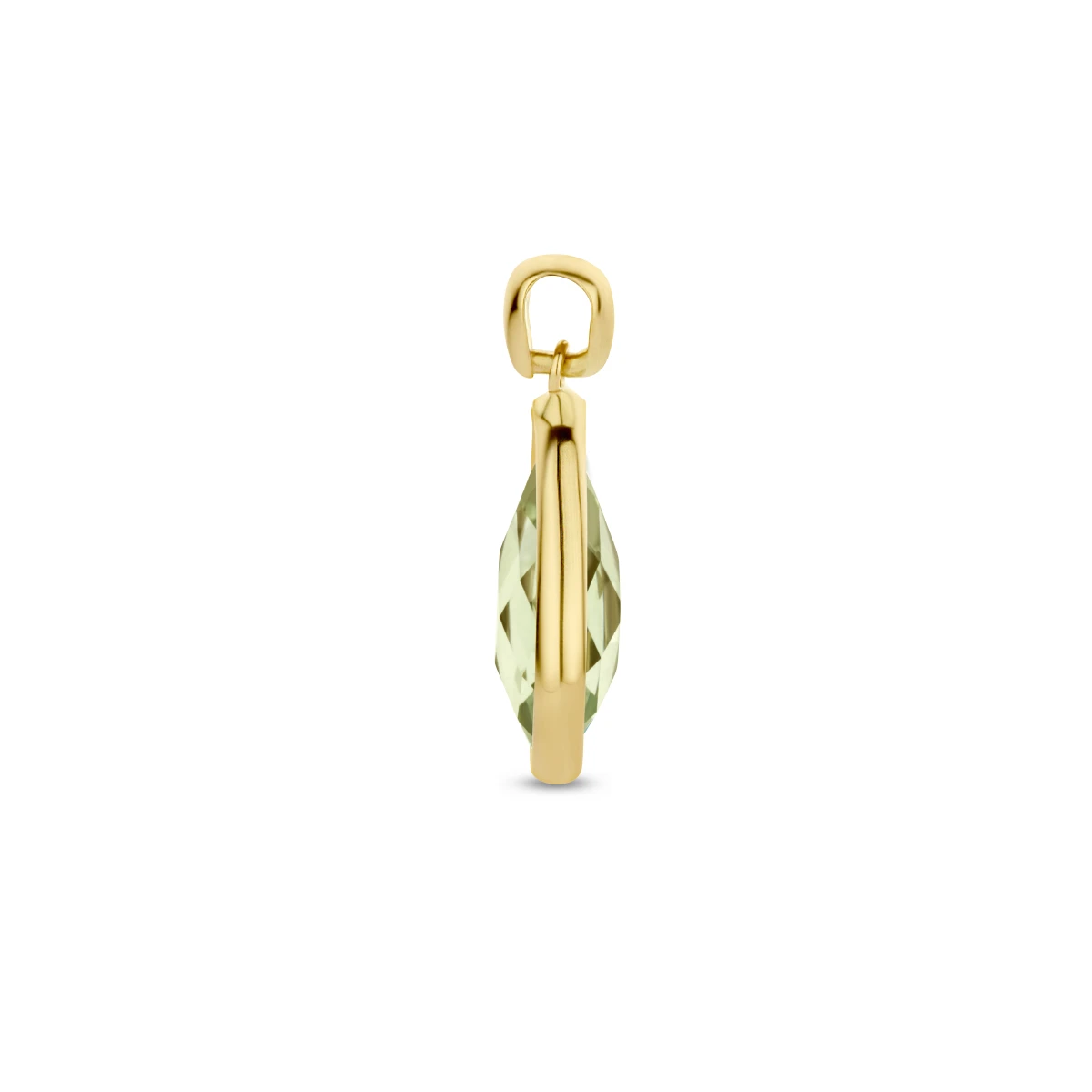 hanger groen amethist 14K geelgoud