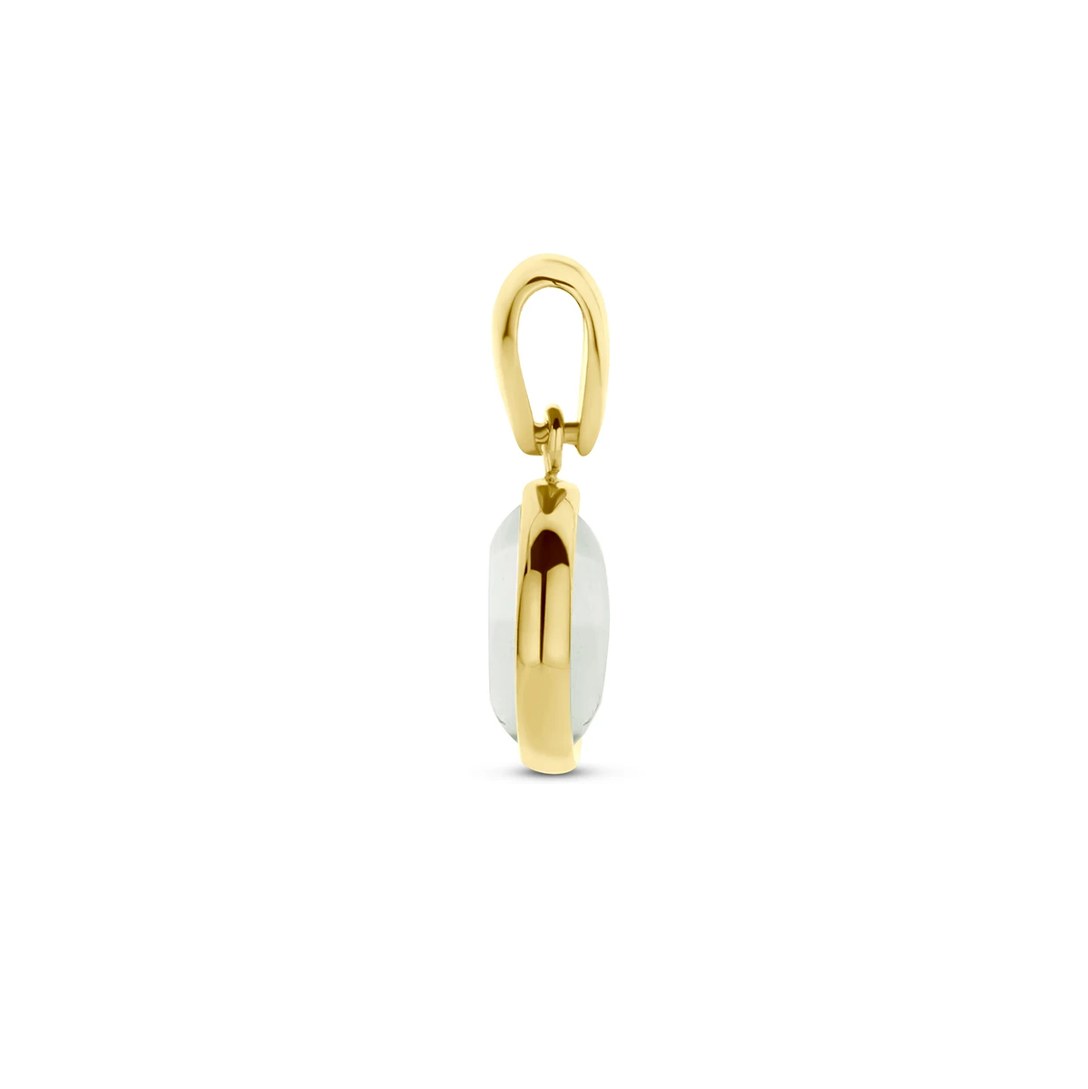 hanger groen amethist 14K geelgoud