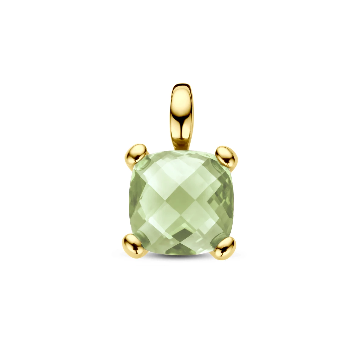 hanger groen amethist 14K geelgoud