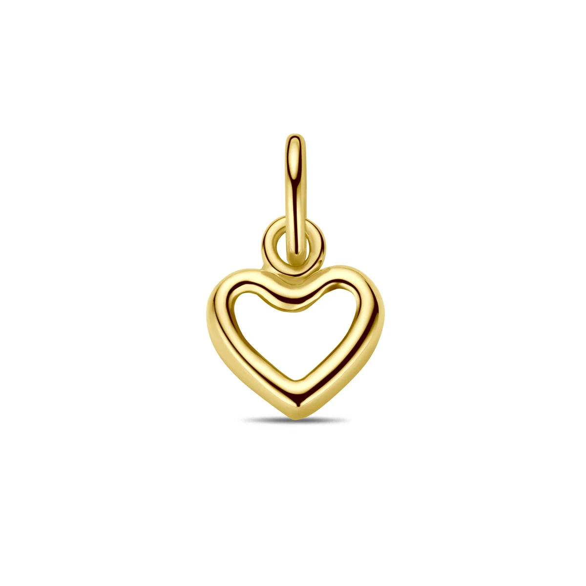 hanger hart 5 mm 14K geelgoud