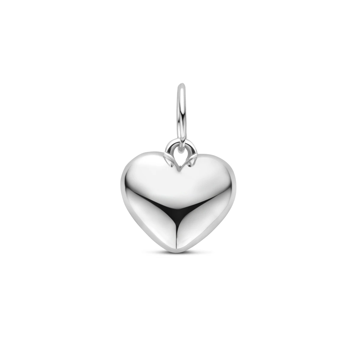 hanger hart 12,5 mm zilver gerhodineerd