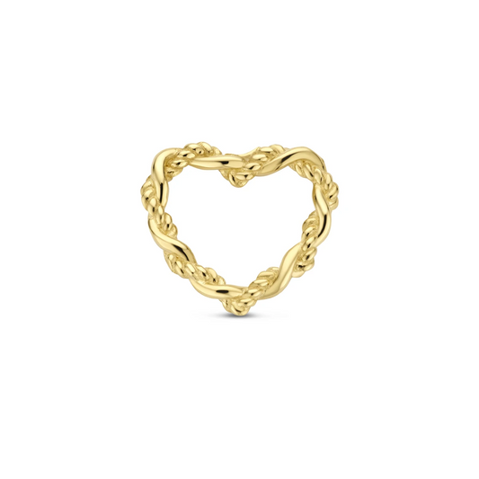 hanger hart 13 mm 14K geelgoud